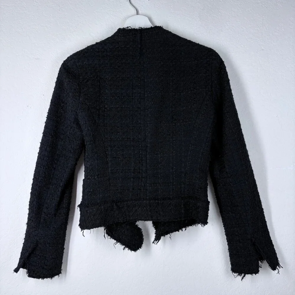 Zara Woman Black Textured Jacket Size Small